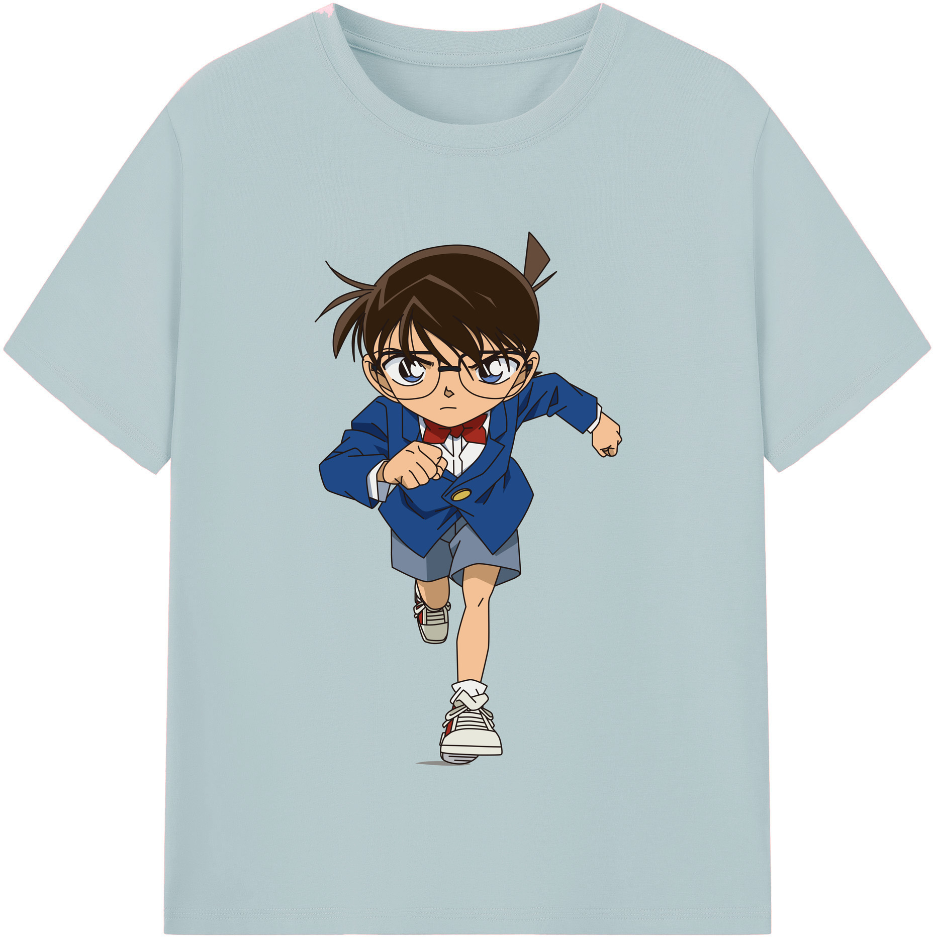 （画像用） 名探偵コナン 江戸川 コナン Detective Conan Conan Edogawa 綿100％半袖Tシャツ（フロントプリント）